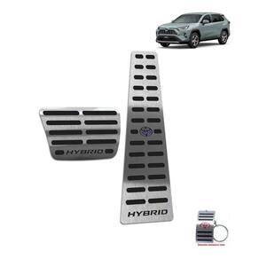 Pedaleira Automático Em Aço Inox Rav4 Hybrid 2020 Preto