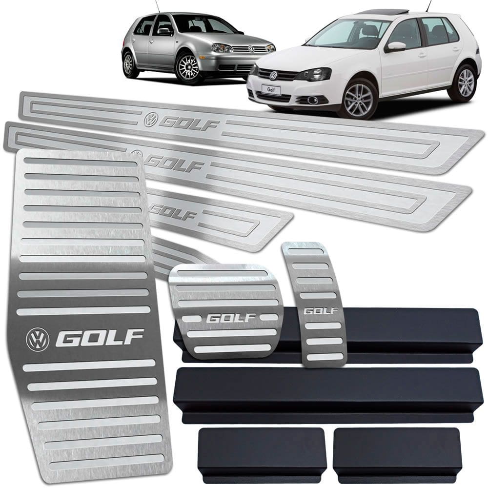 Soleira Pedaleira Auto Descanso Golf 1999 A 2013 Prata AR