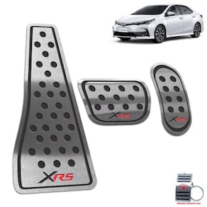 Pedaleiras + Descanso Toyota Corolla Xrs 2014 a 2019 Preto