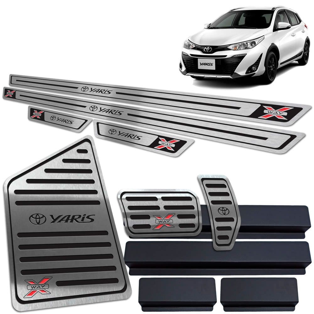 Soleira Pedaleira Descanso Yaris X-Way 2018 A 2020 Preto BR