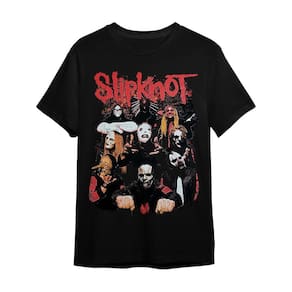 Camiseta Plus Size Slipknot Vermelha Preta Banda De Rock Unissex