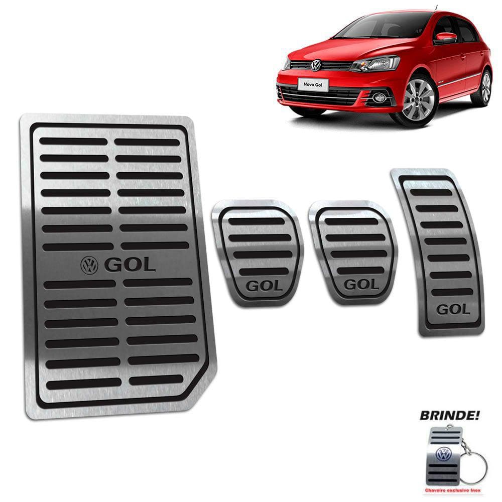Descanso + Pedaleira Manual Gol G6 G7 2012 A 2020 Preto