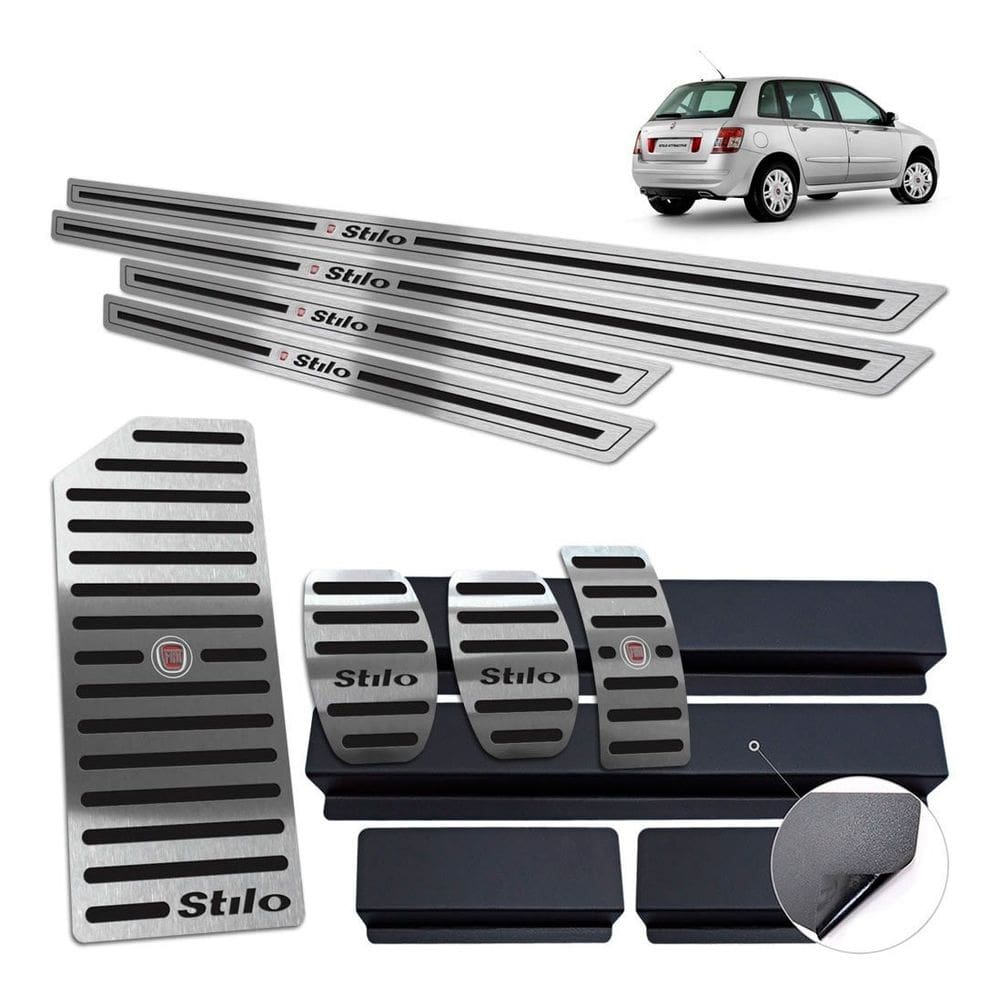 Descanso Pedaleira Soleira Stilo 2003 A 2011 Manual Preto BR