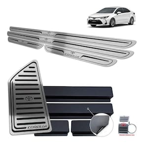 Soleira Com Descanso Toyota Corolla 2020 Preto Baixo Relevo