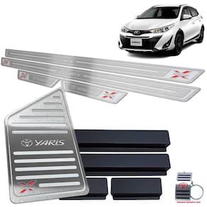 Descanso Soleira Yaris X-Way 2018 A 2020 Prata Baixo Relevo
