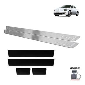 Soleiras Prata Baixo Relevo + Vinil Fusca R-line 2 Portas