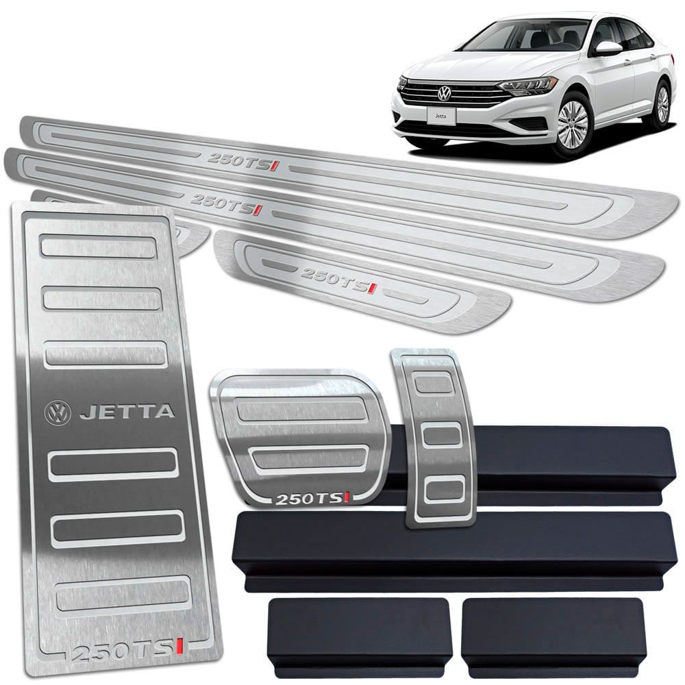 Descanso Pedaleira Soleira Jetta 250 Tsi 2018 19 20 Prata AR