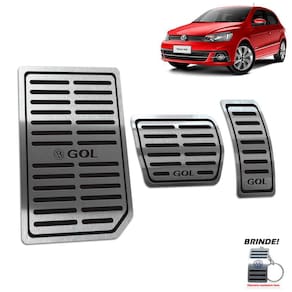Descanso + Pedaleira Automático Gol G6 G7 2012 A 2020 Preto