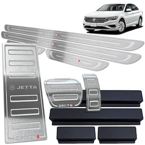 Descanso Pedaleira Soleira Jetta 250 Tsi 2018 19 20 Prata BR