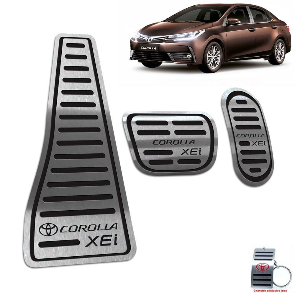 Pedaleira Automático + Descanso Corolla Xei 2014/2019 Preto