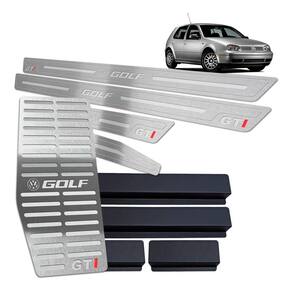 Descanso + Soleiras Prata Baixo Relevo Golf Gti 1999 A 2013