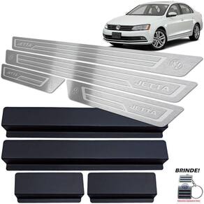 Soleiras Prata Baixo Relevo Volkswagen Jetta 2011 a 2018