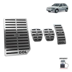 Descanso de Pé + Pedaleira Manual Gol G4 2005 a 2014 Preto
