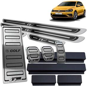 Soleira Pedaleira Manual Descanso Golf R-line 18 19 Preto AR