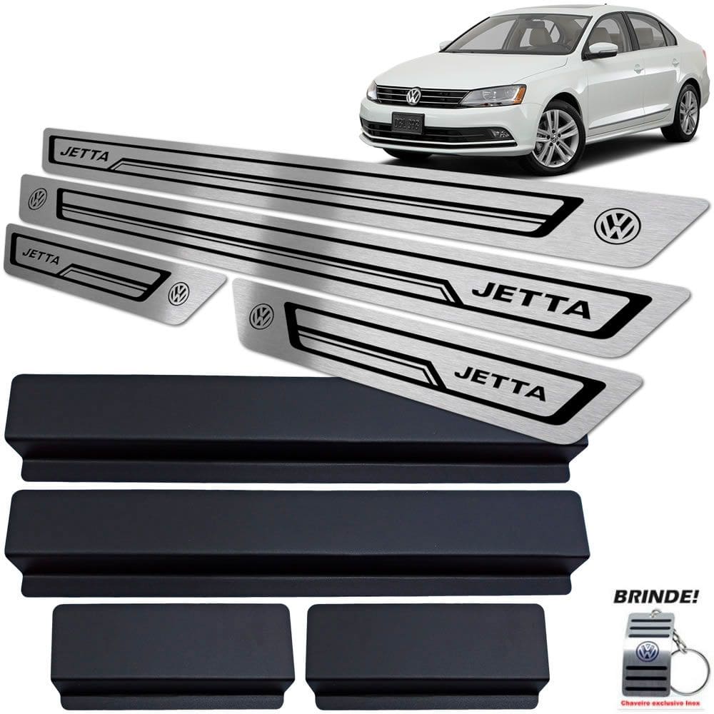 Soleiras Preto Baixo Relevo Volkswagen Jetta 2011 a 2018