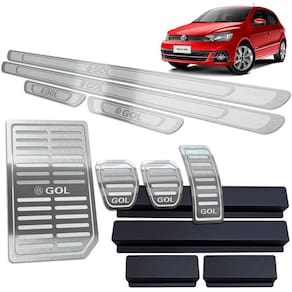 Soleira Pedaleira Descanso Gol G6 G7 12 A 20 Manual Prata AR