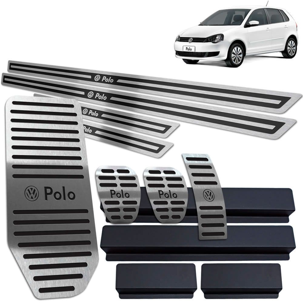 Descanso Pedaleira Soleira Polo 2003 a 2015 Preto Manual AR