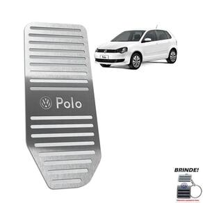 Descanso de Pé Aço Inox Volkswagen Polo 2003 a 2015 Prata