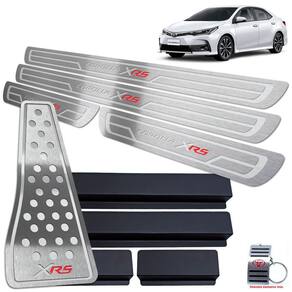 Descanso + Soleira Corolla Xrs 2014 a 19 Prata Baixo Relevo