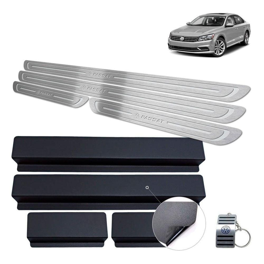 Soleiras Inox Passat Highline Prata Baixo Relevo 2017 a 2019
