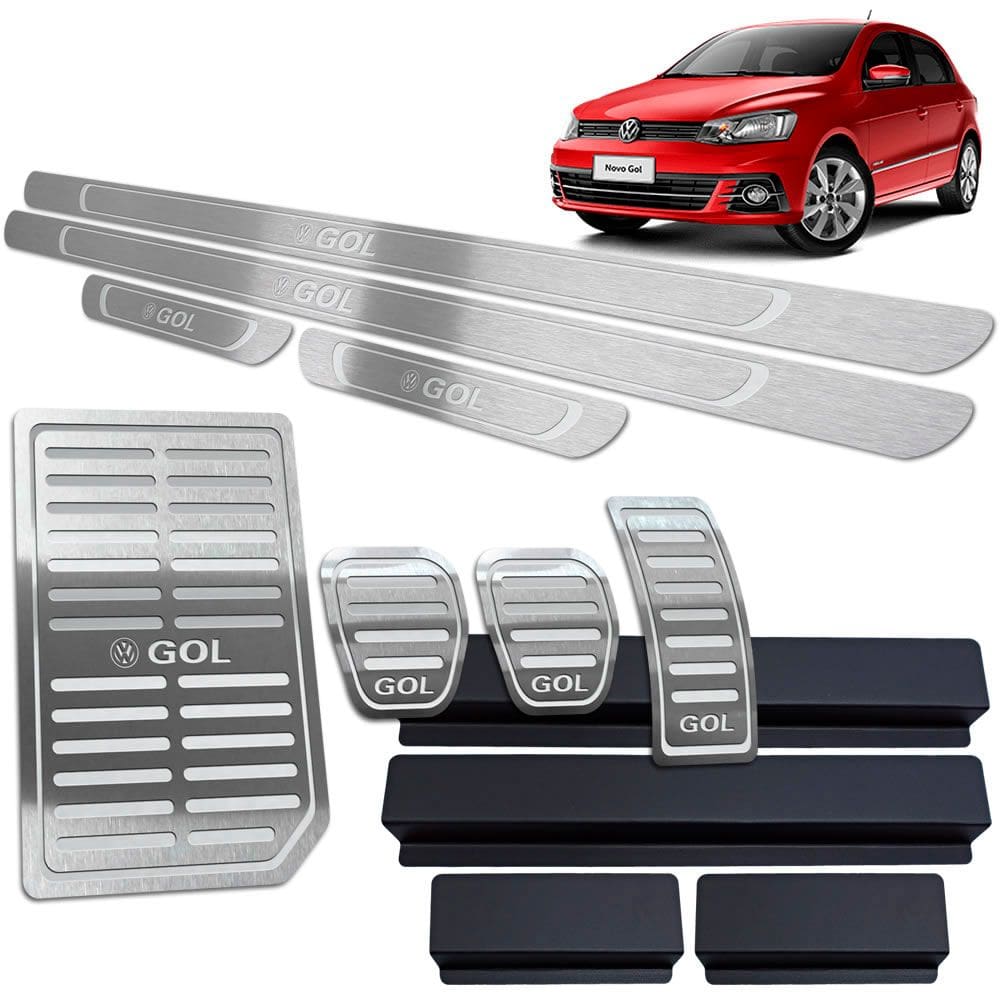 Soleira Pedaleira Descanso Gol G6 G7 12 A 20 Manual Prata BR