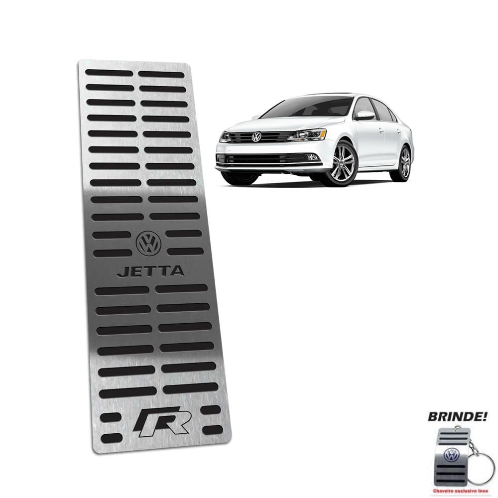 Descanso De Pé Em Aço Inox Jetta R-line 2011/2018 Preto