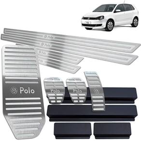 Descanso Pedaleira Soleira Polo 2003 a 2015 Prata Manual AR