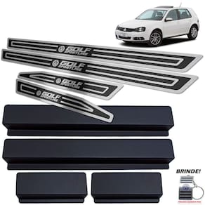 Soleiras Golf Sportline Até 2014 Preto Alto Relevo Em Inox