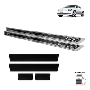 Soleiras Preto Alto Relevo + Vinil Fusca R-line 2 Portas