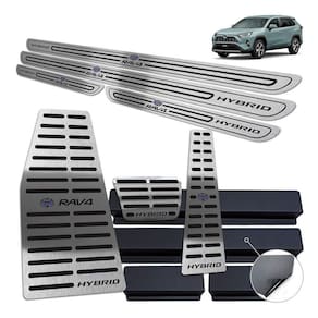 Soleira + Pedaleira Descanso Rav4 Hybrid 2020 Preto Baixo R.