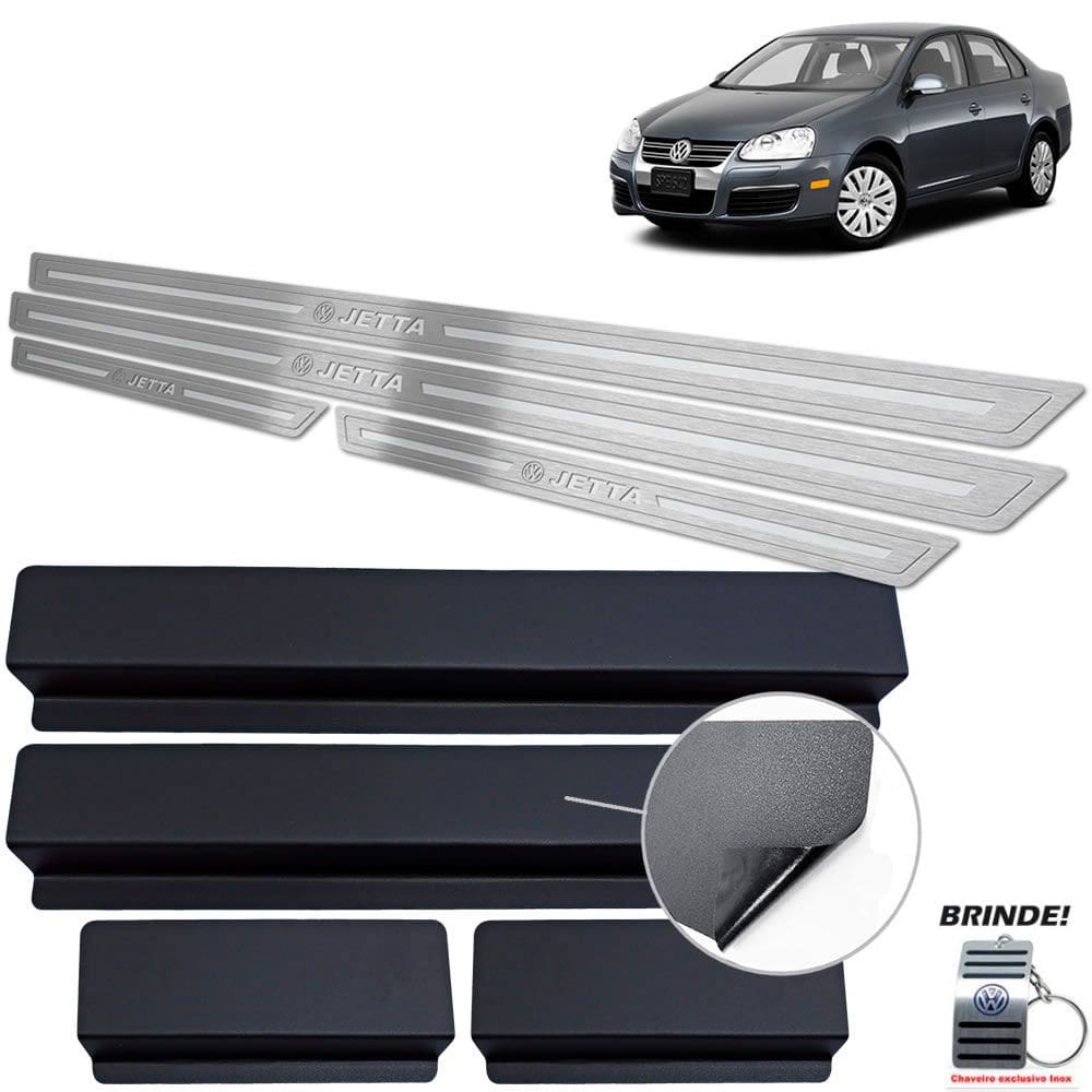 Soleiras Prata Baixo Relevo Volkswagen Jetta 2007 a 2010
