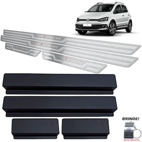 Soleiras Aço Inox Prata Alto Relevo Fox Xtreme 2018 A 2020