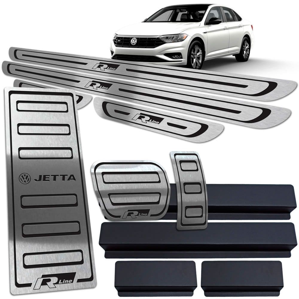 Descanso Pedaleira Soleira Jetta R-line 250 TSI 18 19 Preto