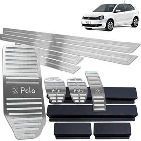 Descanso Pedaleira Soleira Polo 2003 a 2015 Prata Manual BR