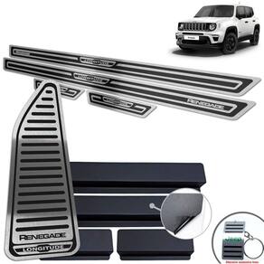 Descanso + Soleira Jeep Renegade Longitude Preto Alto Relevo