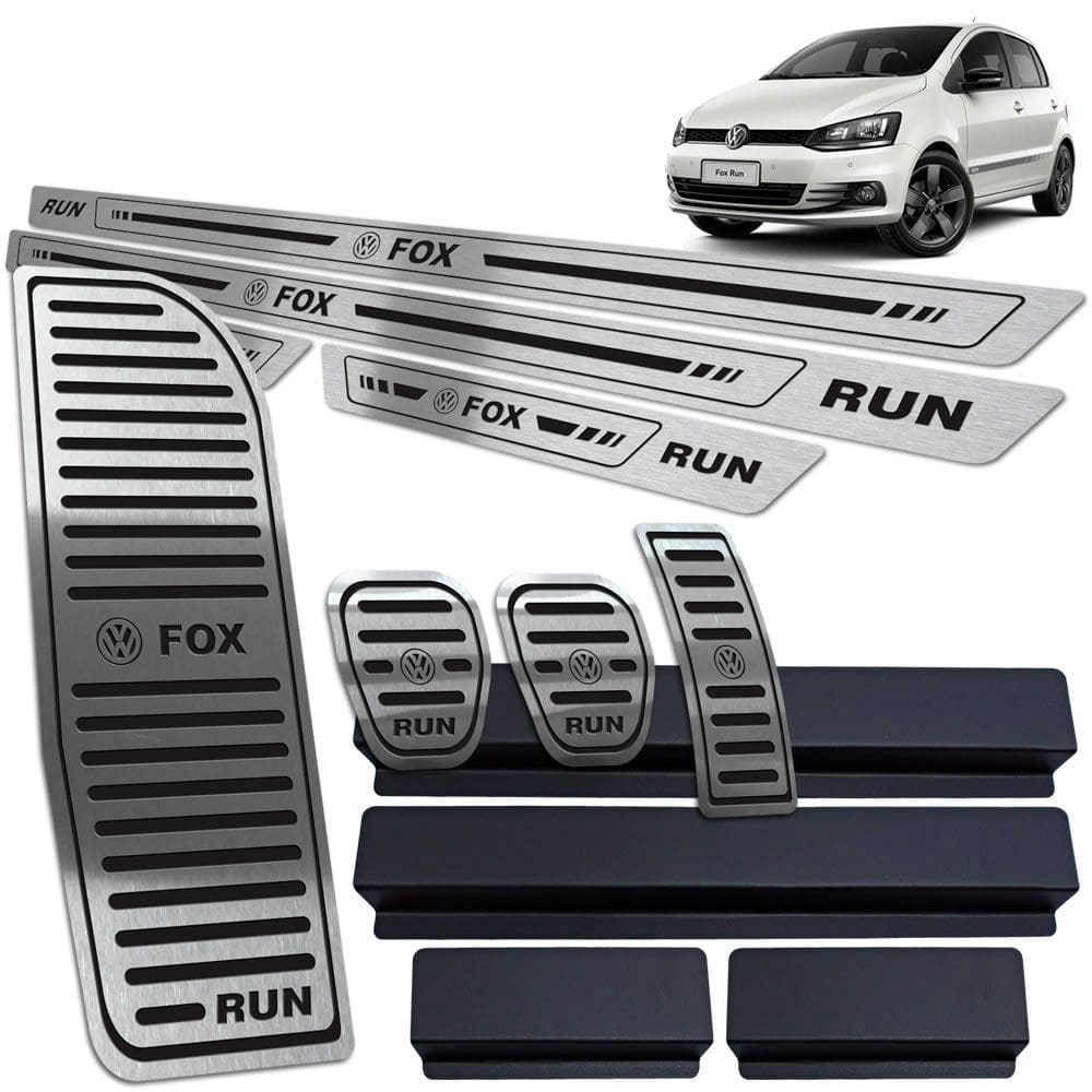 Soleira Pedaleira Manual Descanso Fox Run 2016 a 17 Preto BR