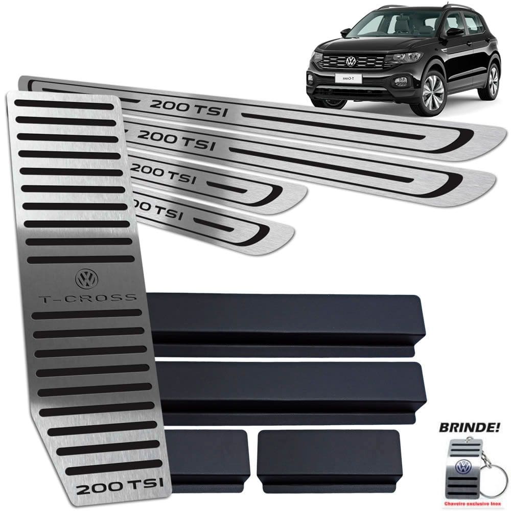 Descanso + Soleiras Preto Baixo Relevo T-Cross 200 TSI