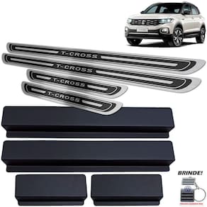 Soleiras Volkswagen T-Cross Gravação em Preto Alto Relevo