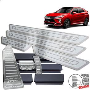Descanso Pedaleira Soleira Eclipse Cross Sport Prata