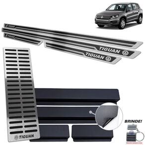 Soleiras Com Descanso Tiguan 2012 A 2017 Preto Alto Relevo
