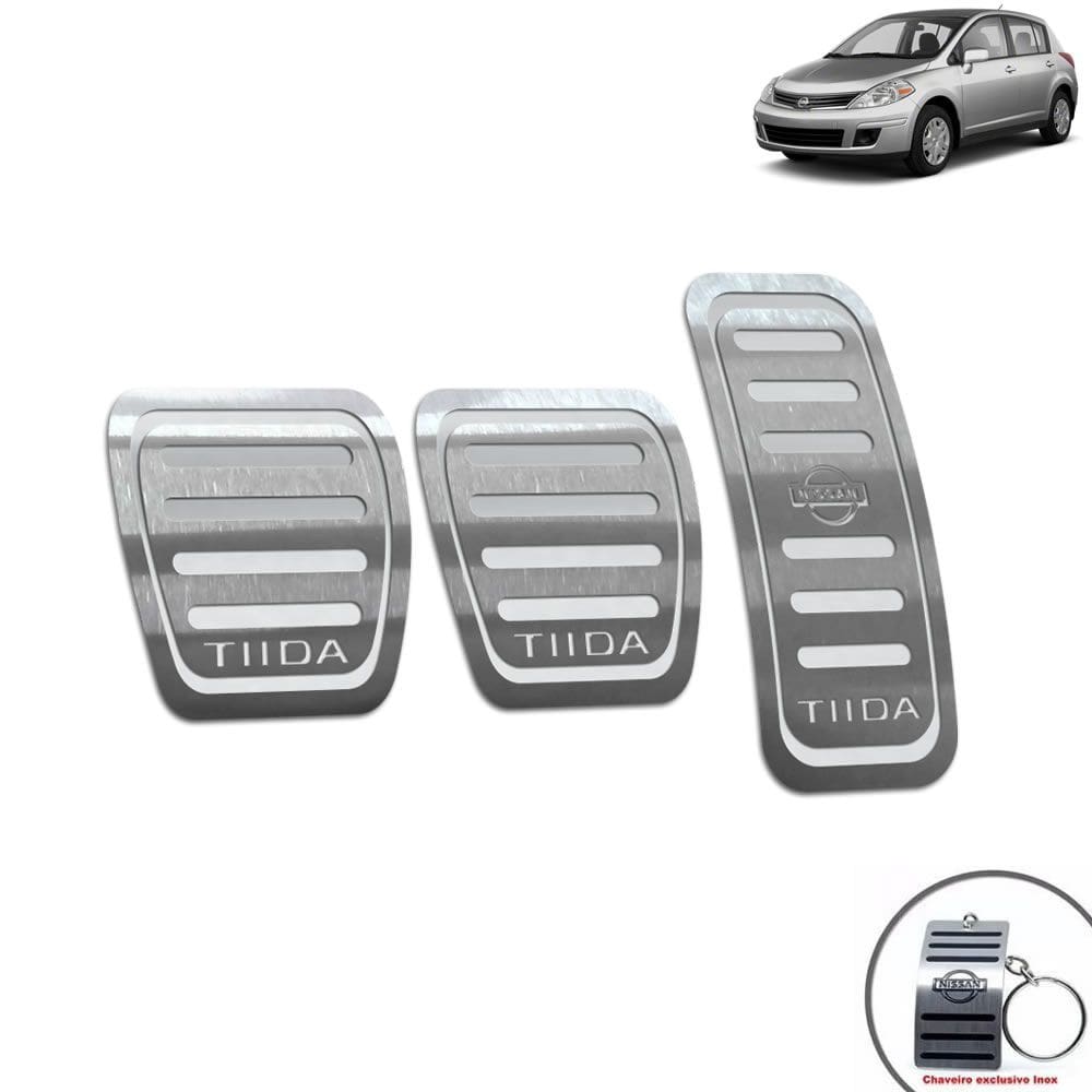 Pedaleira Manual Aço Inox Nissan Tiida 2008 A 2013 Prata
