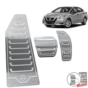 Pedaleira Automático + Descanso Nissan Versa 2021 Prata