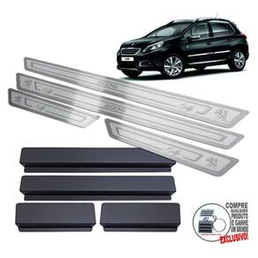 Soleira Peugeot 2008 Griffe 2019 2020 Prata Alto Relevo