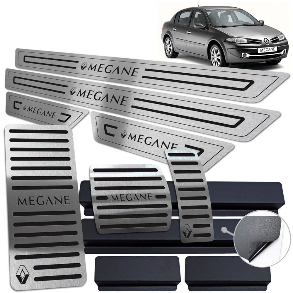 Soleira Pedaleira Descanso Megane 2006 A 2011 Auto Preto BR