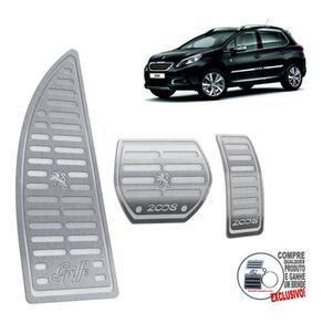 Descanso + Pedaleira Peugeot 2008 Griffe 2019 2020 Prata