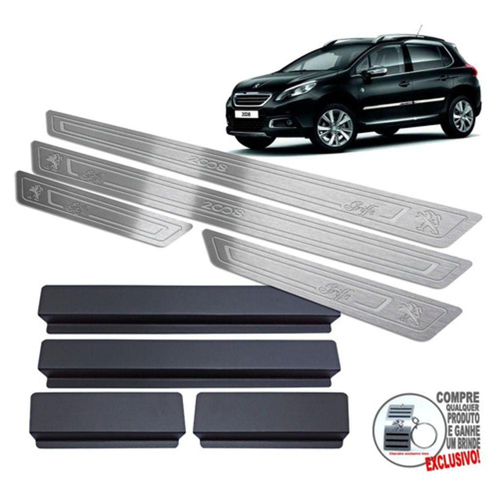 Soleira Peugeot 2008 Griffe 2019 2020 Prata Baixo Relevo