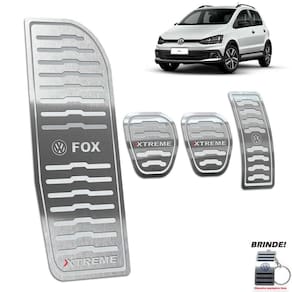 Descanso + Pedaleira Manual Prata Fox Xtreme 2018 A 2020
