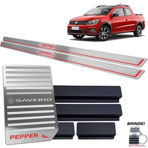 Descanso Soleira Prata Baixo Relevo Saveiro Pepper 2018/2020