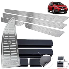 Soleira + Descanso Peugeot 2008 2020 2021 Prata Baixo Relevo