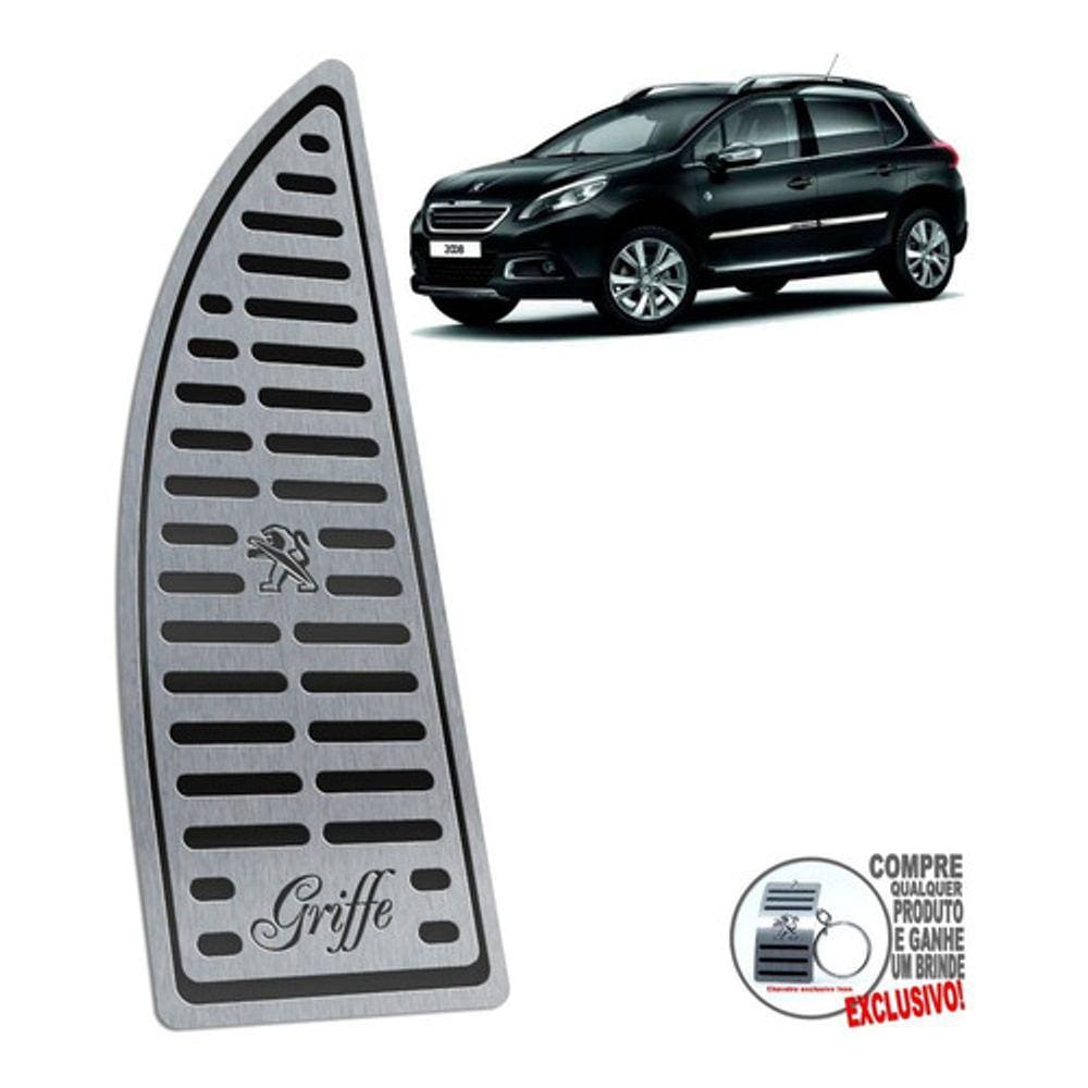 Descanso De Pé Aço Inox Peugeot 2008 Griffe 2019 2020 Preto